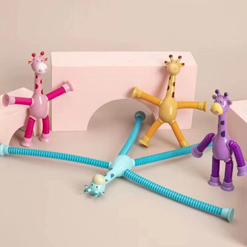 Giraffe Tubes Sensory Toys Novelty Spring Fidget Toy Stretch Tube Stress Relief Toy For Kid Birthday Gift Party Favors - Nioor