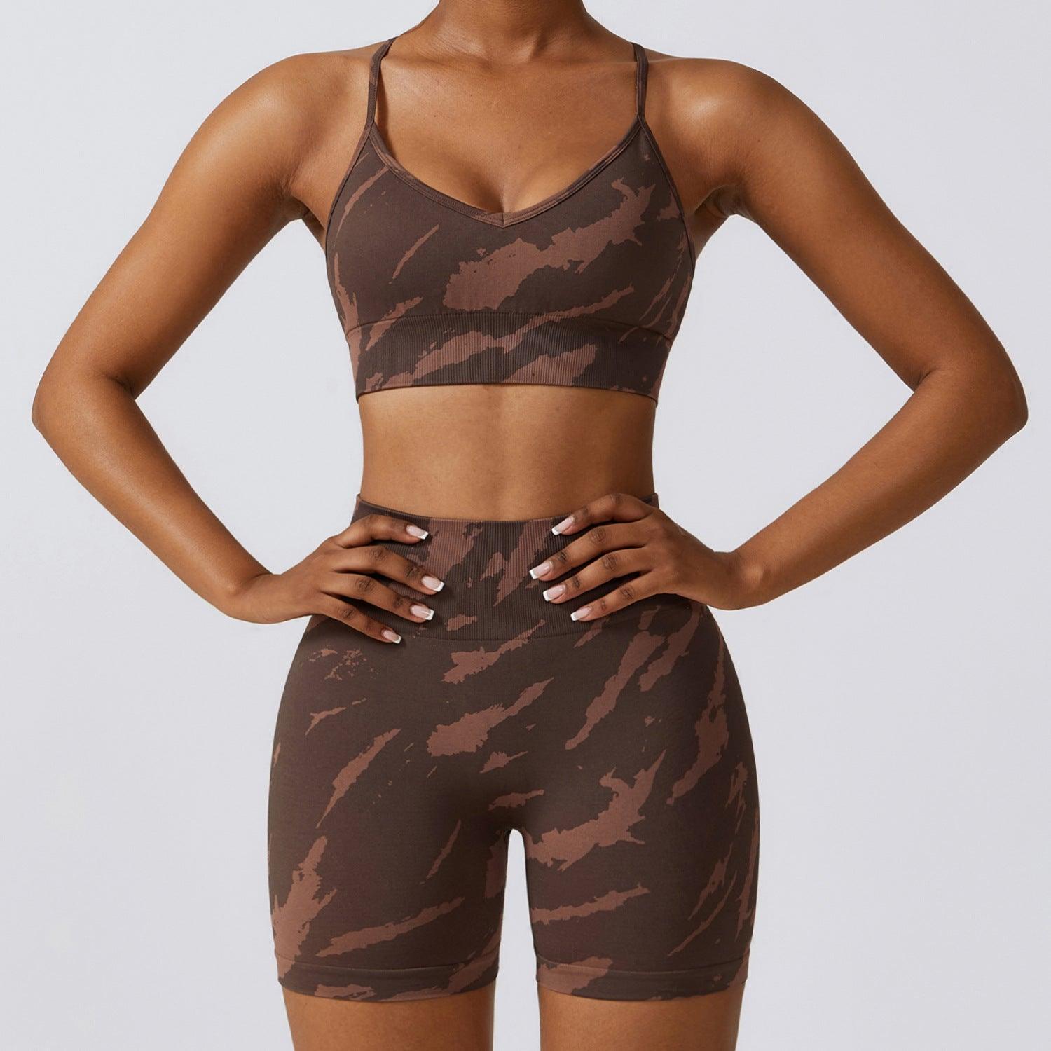 Camouflage Printing Seamless Yoga Suit - Nioor