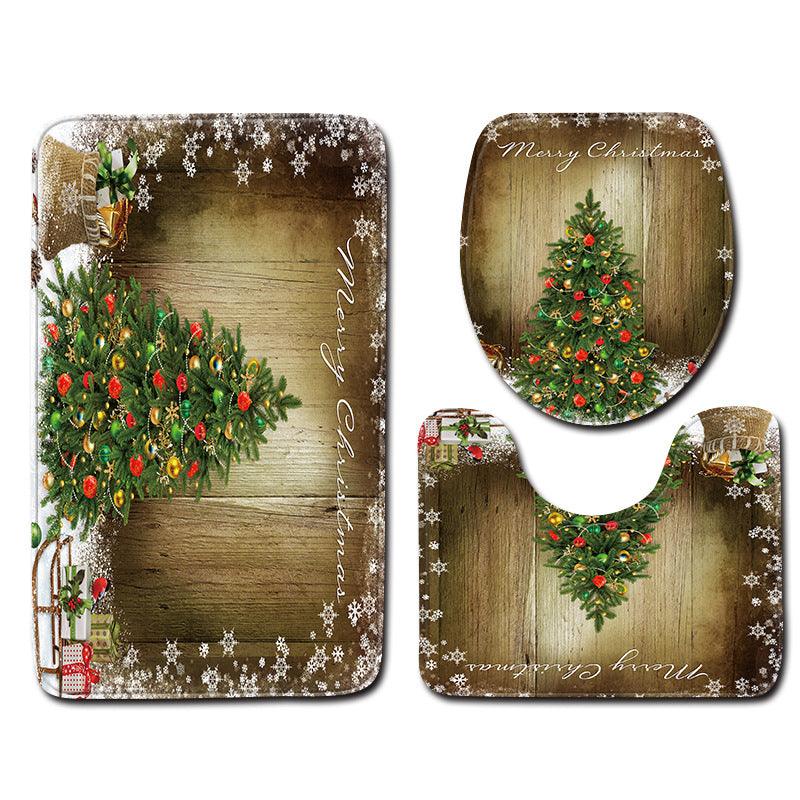 Christmas Snowman Bathroom Carpet Door Mat - Nioor