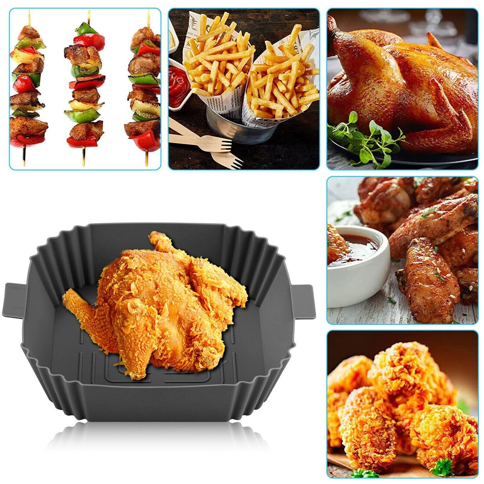 Air Fryer Silicone Pot Basket Liners Non-Stick Safe Oven Baking Tray Accessories - Nioor