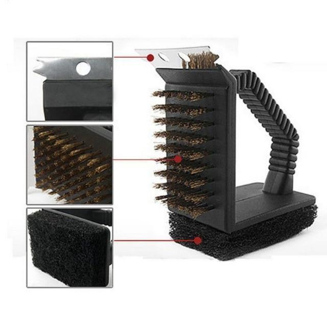 All In One Grill Scraper And Steel Brush Tool - Nioor