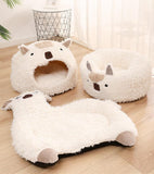 Alpaca Pet Bed Warm Plush Cat Dog Bed - Nioor