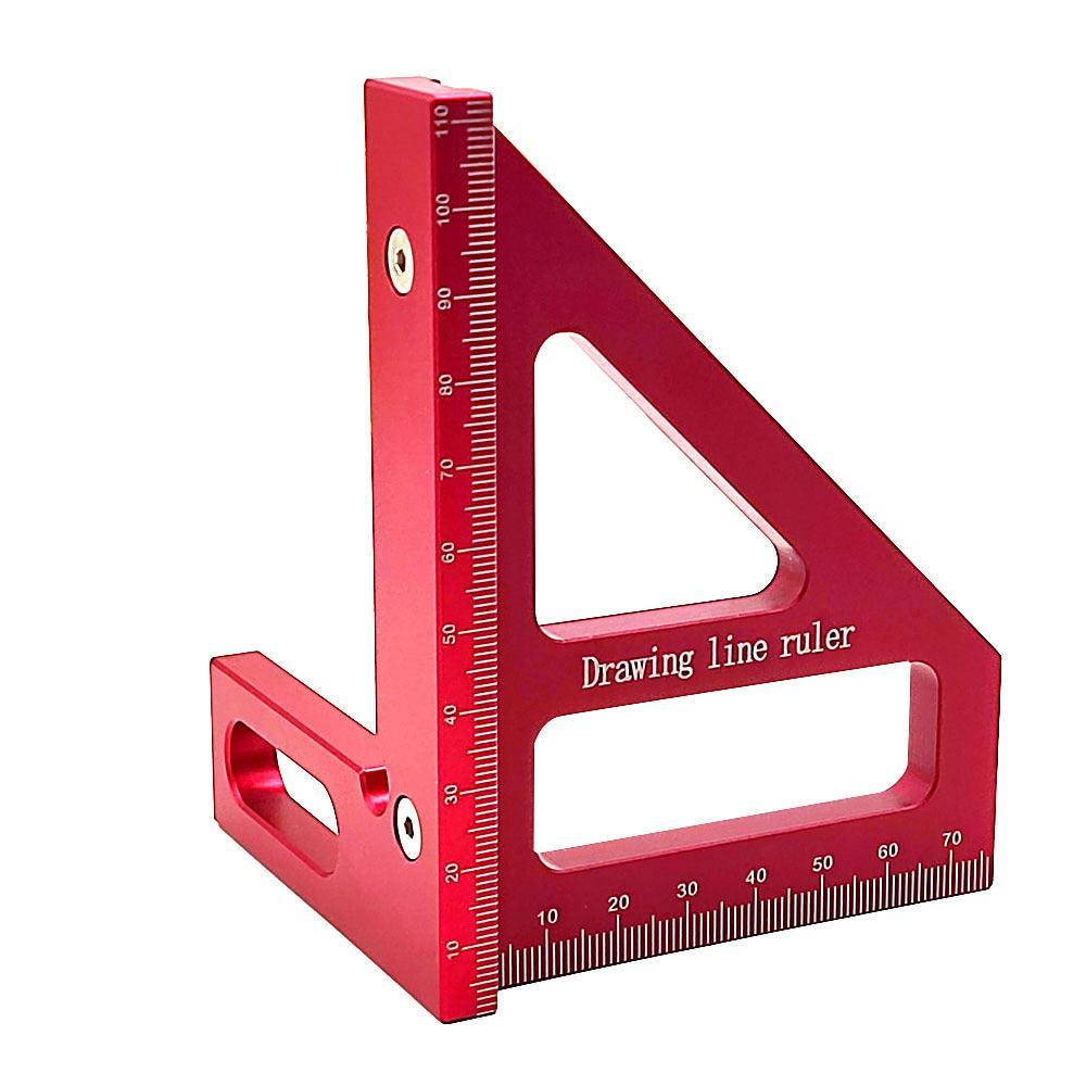 Aluminum Alloy Ruler Woodworking Angle Lineation Ruler - Nioor