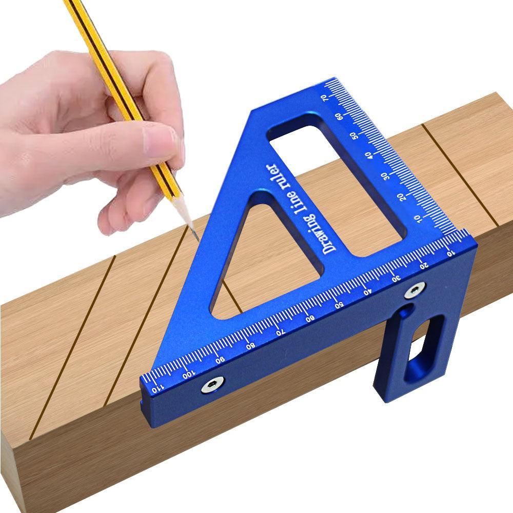 Aluminum Alloy Ruler Woodworking Angle Lineation Ruler - Nioor