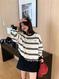 American Retro Striped Sweater For Women - Nioor