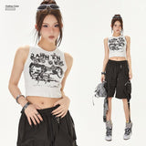 American Style Dark Style Vest Summer New Sleeveless Tight - Nioor