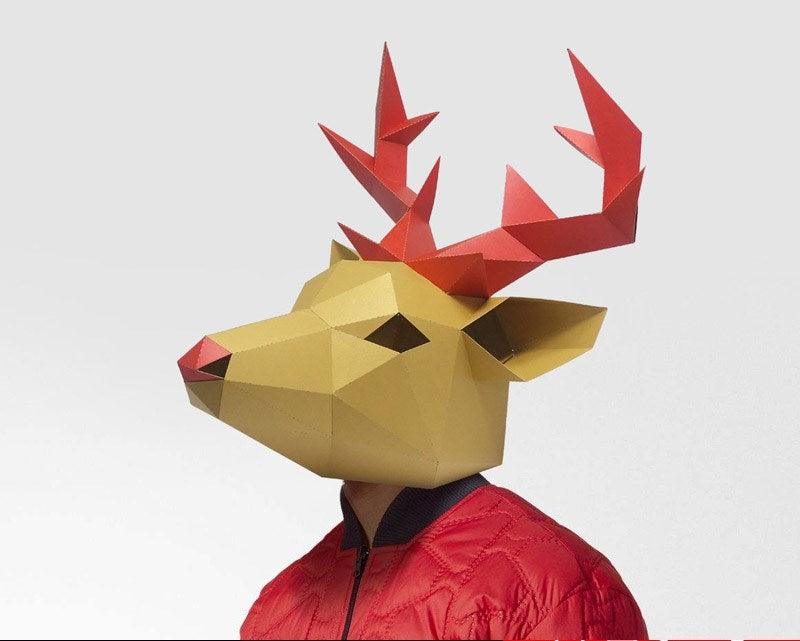 Animal paper model full face mask - Nioor