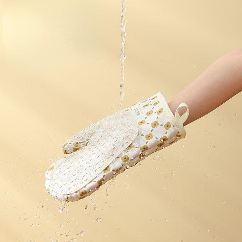 Anti-Scalding Microwave Cotton Non-Slip Insulation Gloves Oven Mitts Kitchen Heat Resistant Thickened Cotton Heat Insulation Microwave Oven Oven Anti Scalding Household Gloves Baking Tools - Nioor