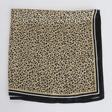 Artificial Silk Leopard Print Silk Scarf - Nioor