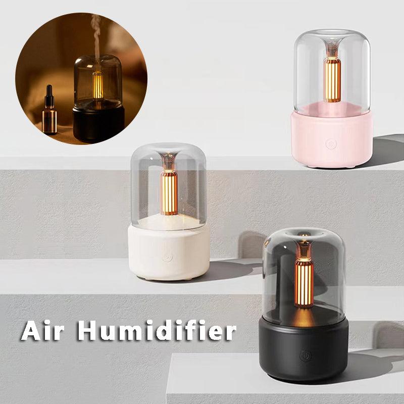 Atmosphere Light Humidifier Candlelight Aroma Diffuser Portable 120ml Electric USB Air Humidifier Cool Mist Maker Fogger 8-12 Hours With LED Night Light - Nioor