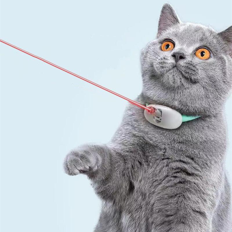 Automatic Cat Toy Smart Laser Teasing Cat Collar Electric USB Charging Kitten Amusing Toys Interactive Training Pet Items - Nioor