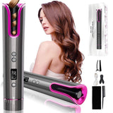 Automatic Hair Curler USB Cordless Wireless Auto Ceramic Curling Iron Hair Waver T Waves Iron Curling Wand Air Curler - Nioor