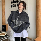 Autumn And Winter American Vintage Old Five-pointed Star Sweater - Nioor