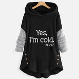 Autumn And Winter New European And American Button Plush Hooded Printing Jacket - Nioor