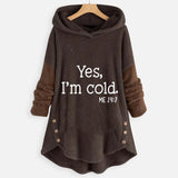 Autumn And Winter New European And American Button Plush Hooded Printing Jacket - Nioor