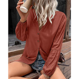 Autumn And Winter New European And American Leisure Loose Single-breasted Shirt Dress - Nioor