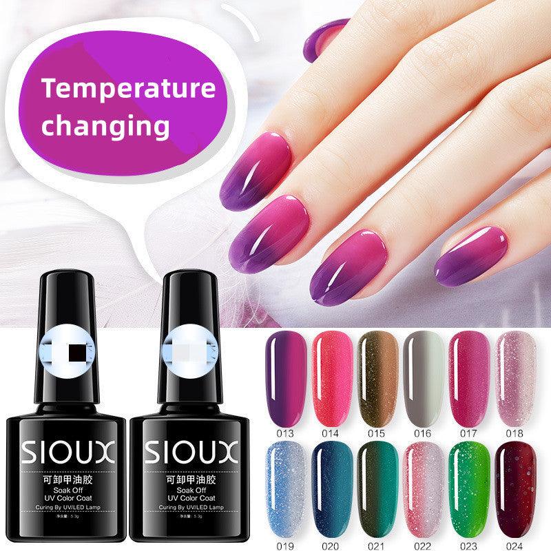 Autumn And Winter Popular Colors Are Durable And Waterproof Temperature Changing Nail Polish - Nioor