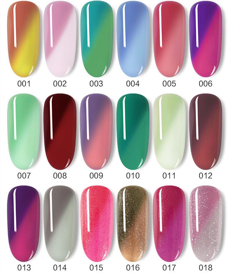 Autumn And Winter Popular Colors Are Durable And Waterproof Temperature Changing Nail Polish - Nioor