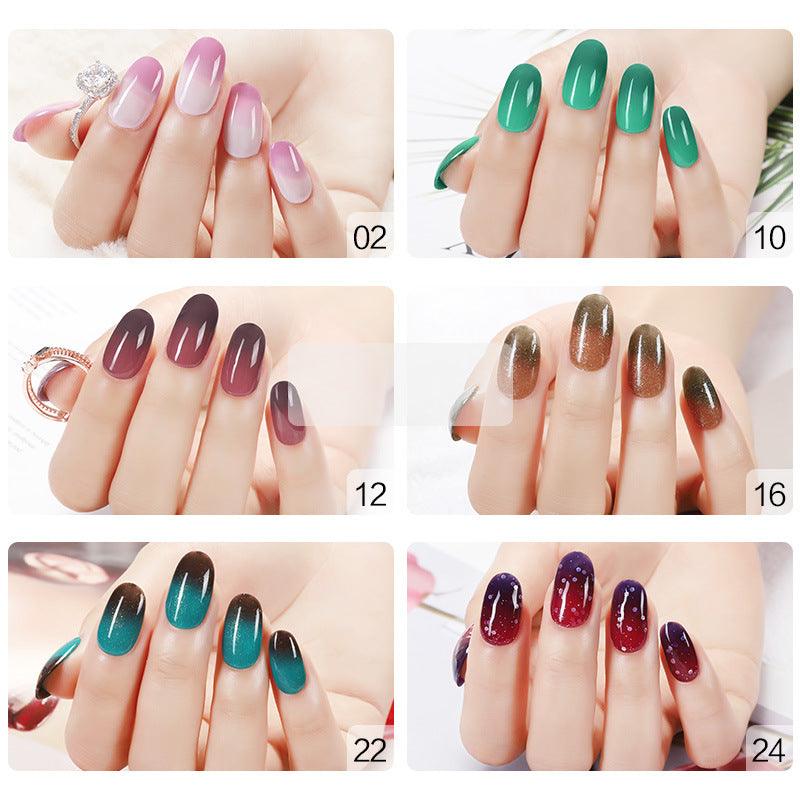 Autumn And Winter Popular Colors Are Durable And Waterproof Temperature Changing Nail Polish - Nioor