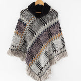 Autumn And Winter Turtleneck Knitted Shawl For Women - Nioor