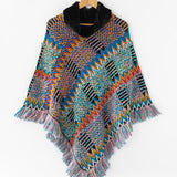 Autumn And Winter Turtleneck Knitted Shawl For Women - Nioor