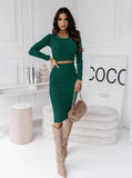 Autumn And Winter Two-piece Suit Midi Dress Temperament Skirt Suit - Nioor