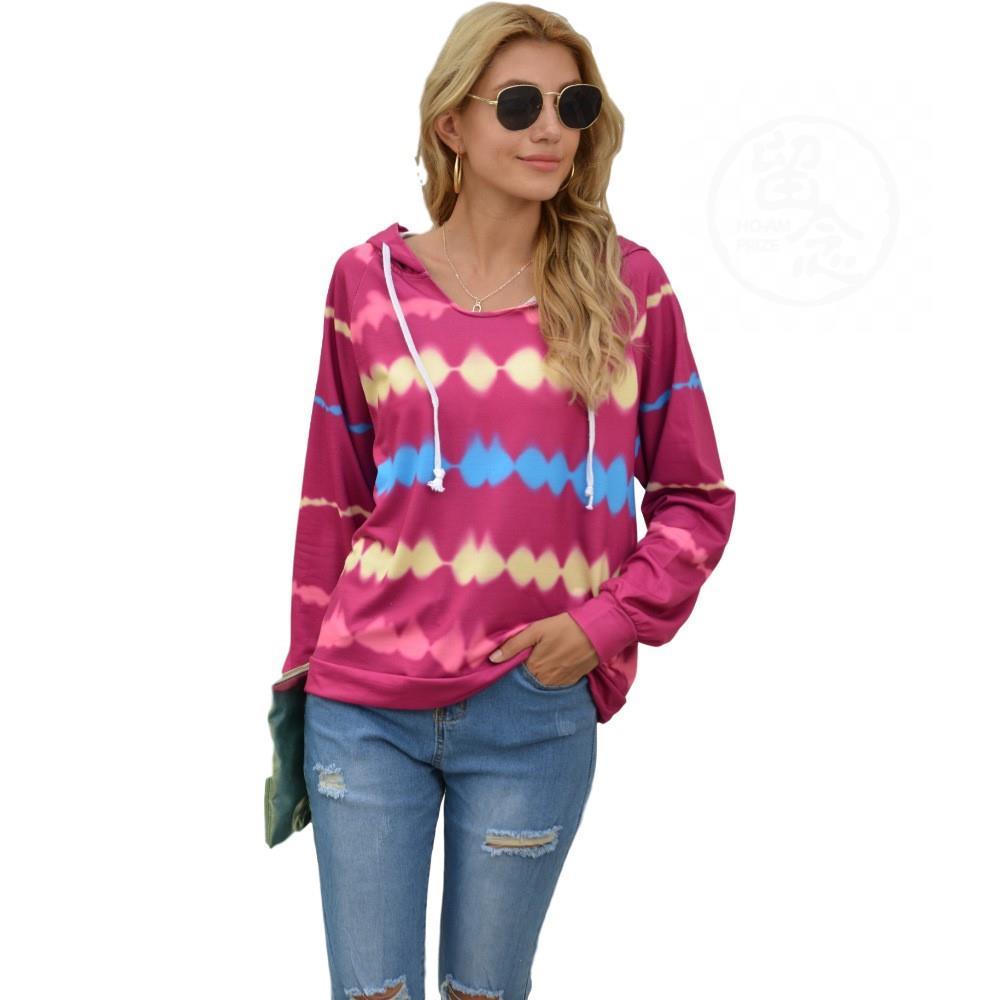 Autumn And Winter Women's Striped Hoodie - Nioor