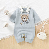 Standing Collar Baby Bear Knitted Sweater