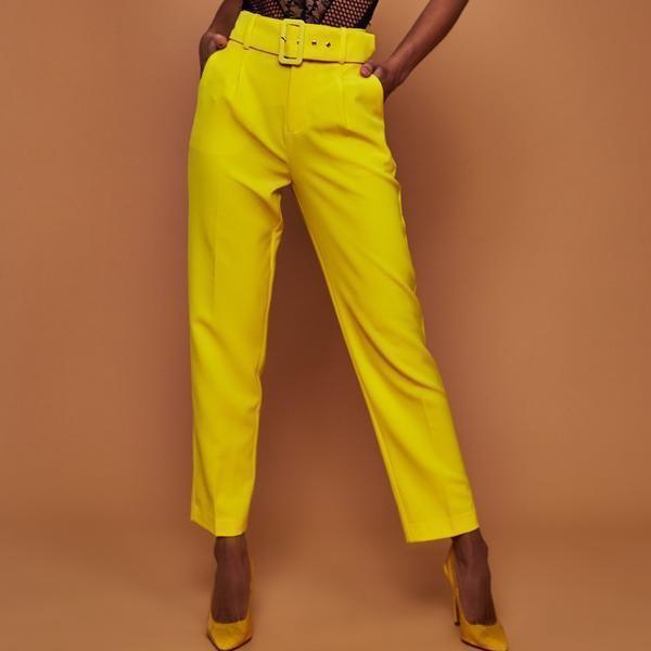 Women's Long High Waist Casual Pants - Nioor