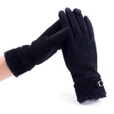 Warm Gloves Women's Winter Touch Screen Riding Plus Velvet Thickening - Nioor