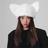 Plush Velvet Padded All-matching Knitted Wool Hat - Nioor