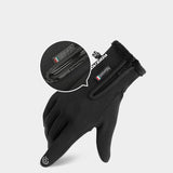 Men's Outdoor Windproof Zipper Touch Screen Gloves - Nioor