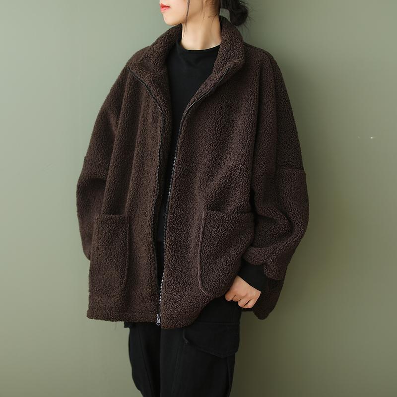 Women's Cashmere Casual Loose Artistic Velvet Sweater Coat - Nioor