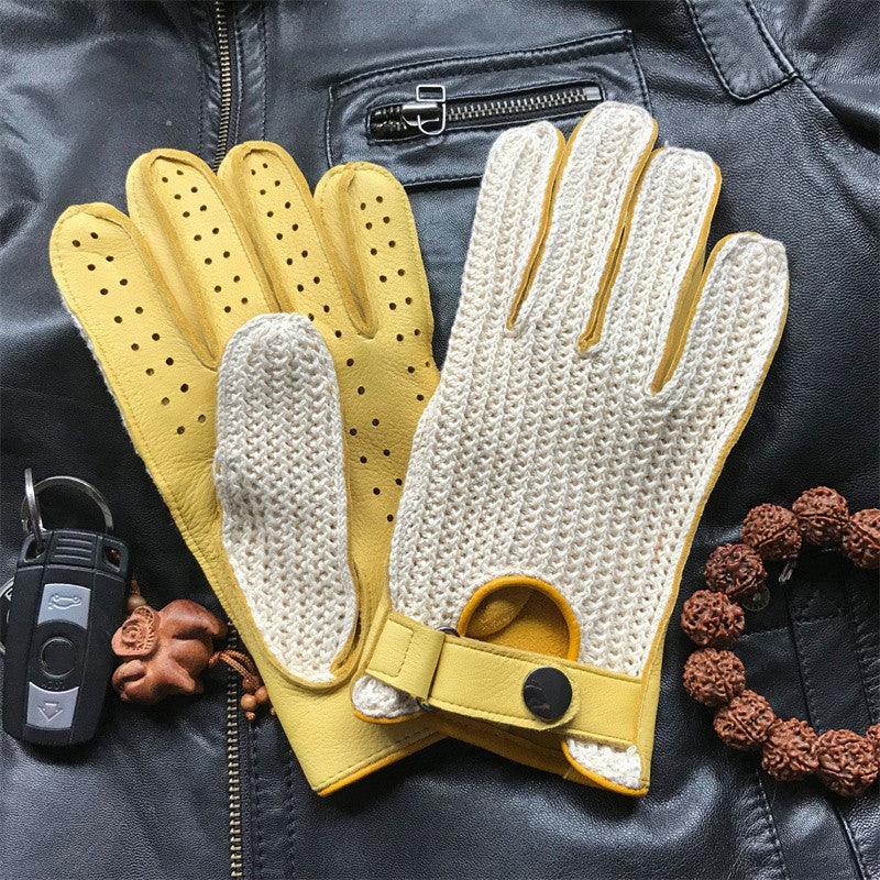 Retro Motorcycle Deerskin Gloves - Nioor