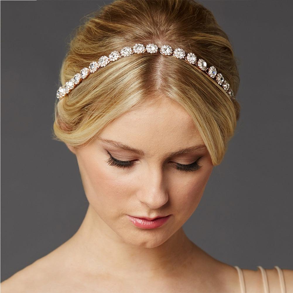 Bridal Rhinestone SUNFLOWER Hair Band Wedding Photography Accessories Banquet Headdress - Nioor