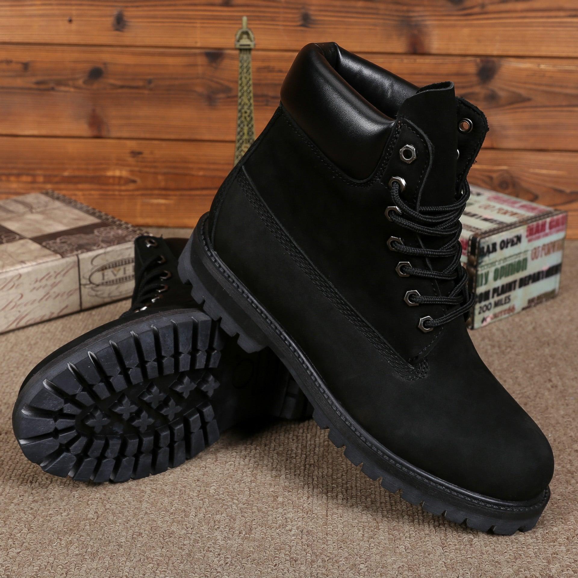 Men's Fashionable Warm High-top Boots - Nioor