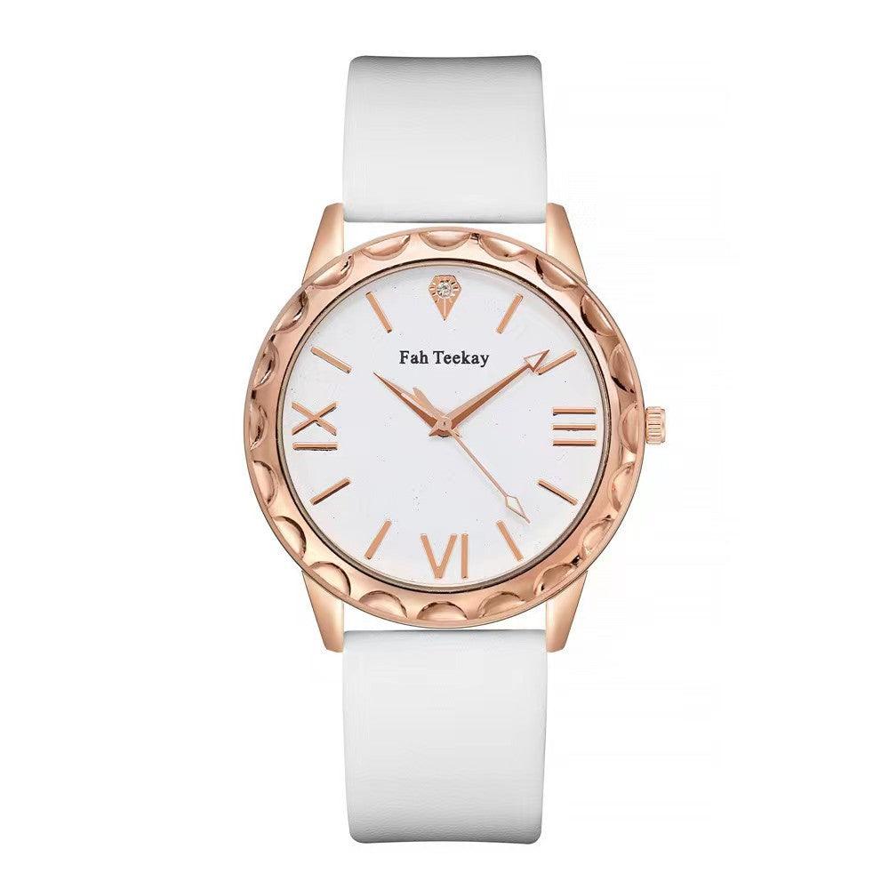 Glitter Face Simple Fashion All-match Belt Women's Watch Gift Box Suit Quartz Wrist Watch - Nioor