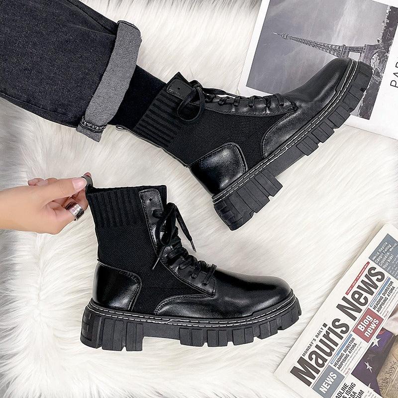 Platform Martin Boots British Style High Top - Nioor