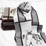 Men's Fashion Versatile Thickened Brushed Plaid Scarf - Nioor