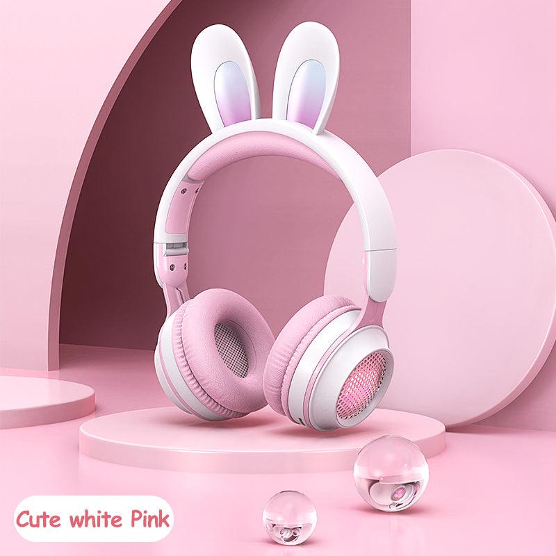 Rabbit Ear Headphones Wireless Luminous Extendable Wheat Headphones - Nioor