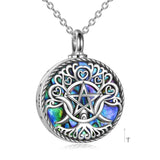 Sterling Silver Triple Moon Goddess Urn Necklace for Ashes Pagan Wiccan Jewelry - Nioor