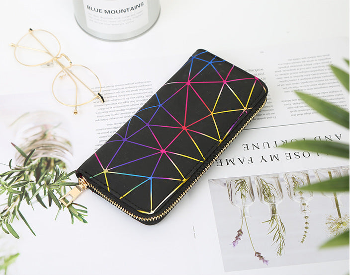 Personalized Long Laser Geometry Hand Purse