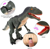 Remote Control R C Walking Dinosaur Toy With Shaking Head,Light Up Eyes & Sounds ,Velociraptor,Gift For Kids Amazon Platform Banned - Nioor