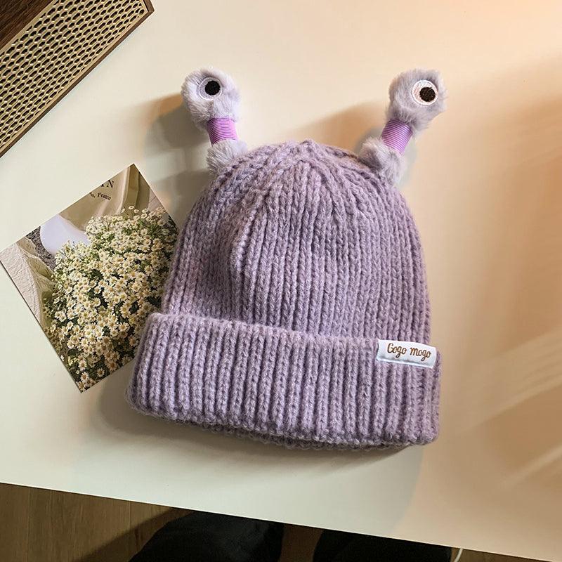 Funny Frog Knitted Beanie For Women - Nioor