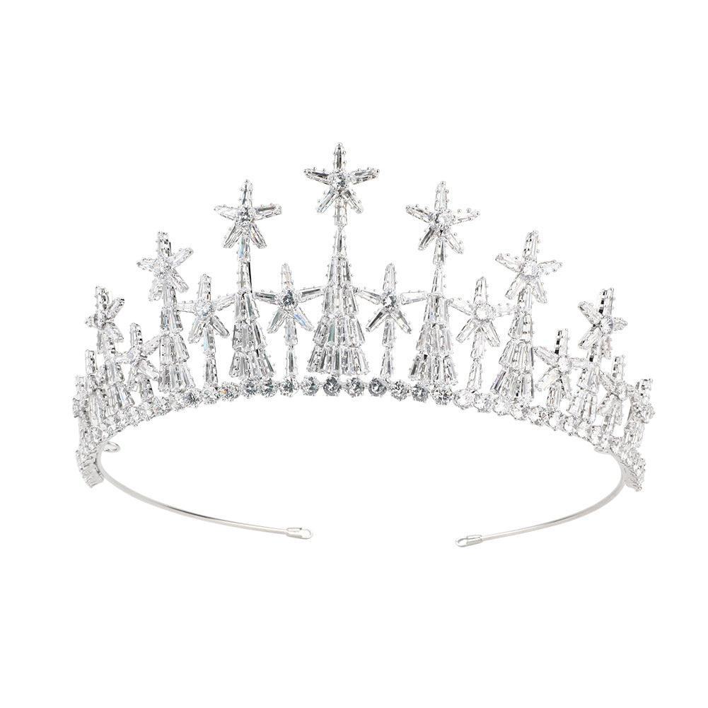 Zircon Headdress Formal Dress Accessories Bridal Crown - Nioor