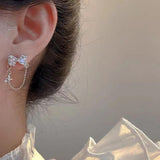 Hot Girl Style Fashion Simple Love Chain Earrings - Nioor