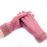 Warm Gloves Women's Winter Touch Screen Riding Plus Velvet Thickening - Nioor