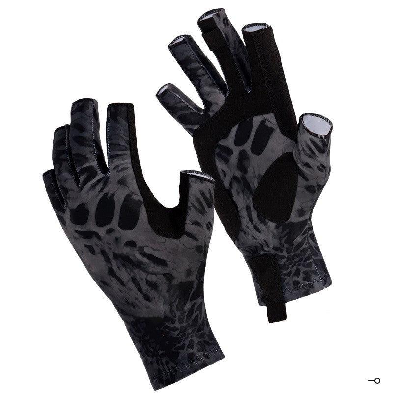 Fishing Gloves Exposed Five Fingers Breathable Non-slip Sunscreen Men - Nioor