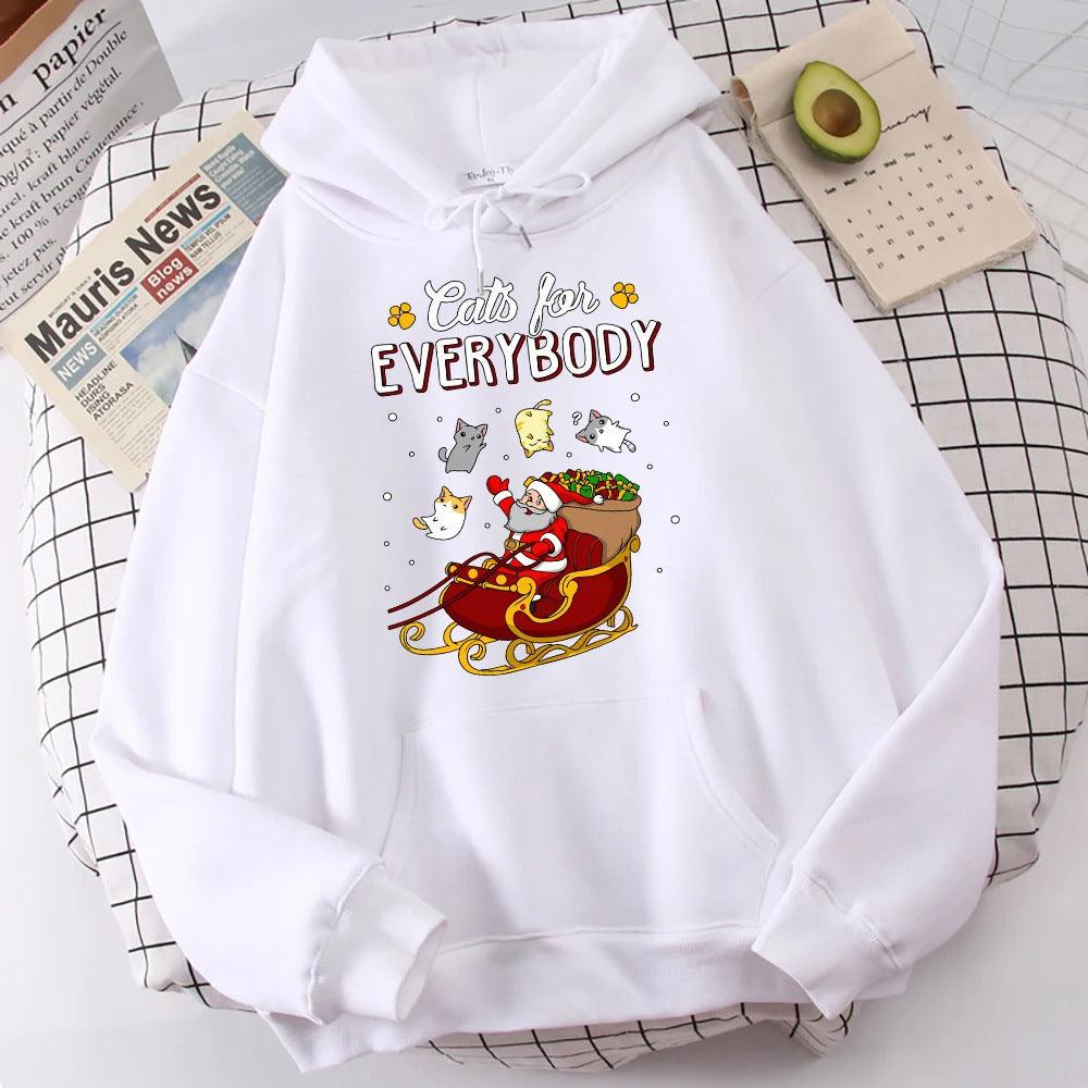 Cats For Everybody Funny Ugly Christmas Hoodie Wome - Nioor