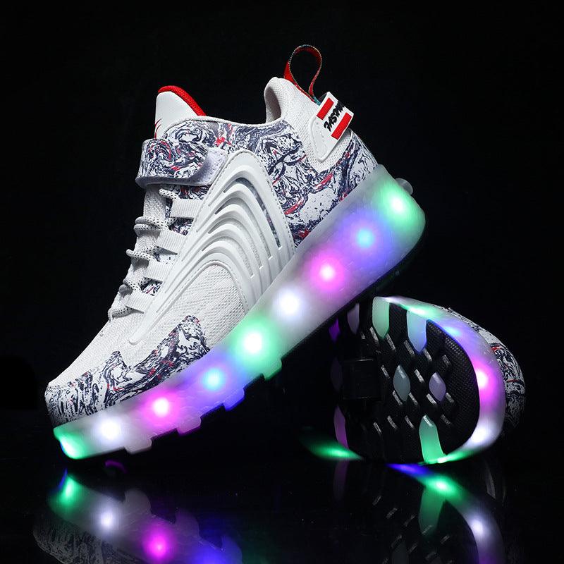 Children's Wheel Shoes LED Light Emitting Charging Children's Lamp Shoes - Nioor